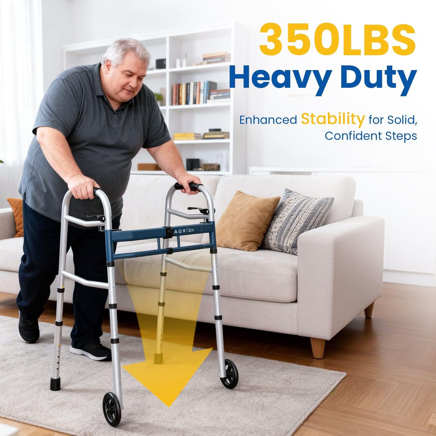 Quick-fold trigger release walker